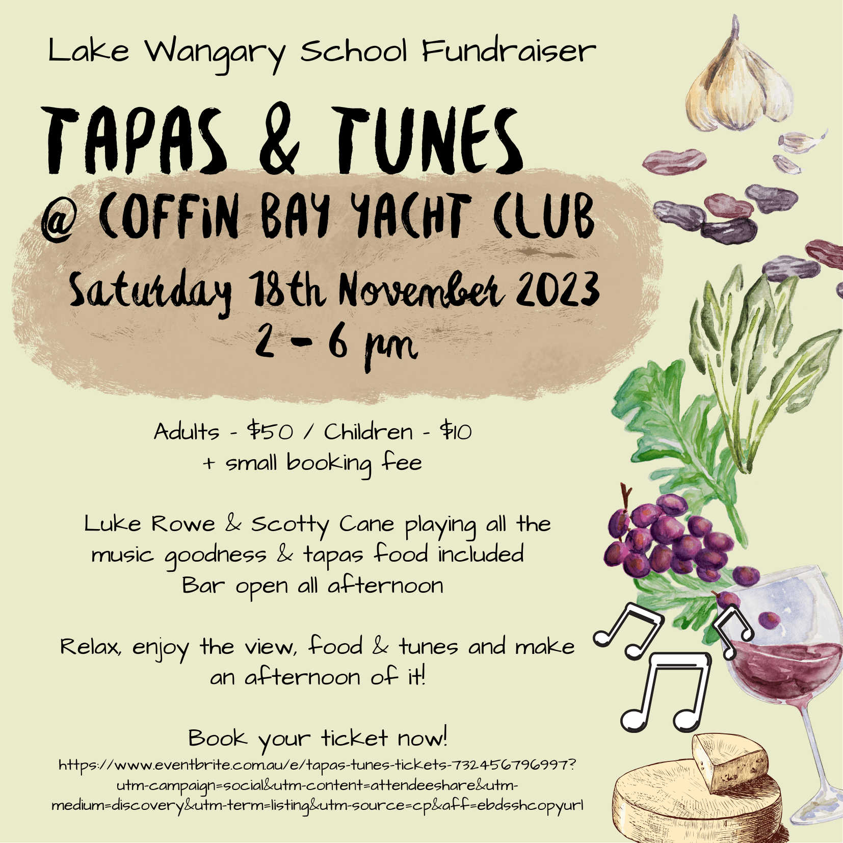 Tapas and Tunes flyer